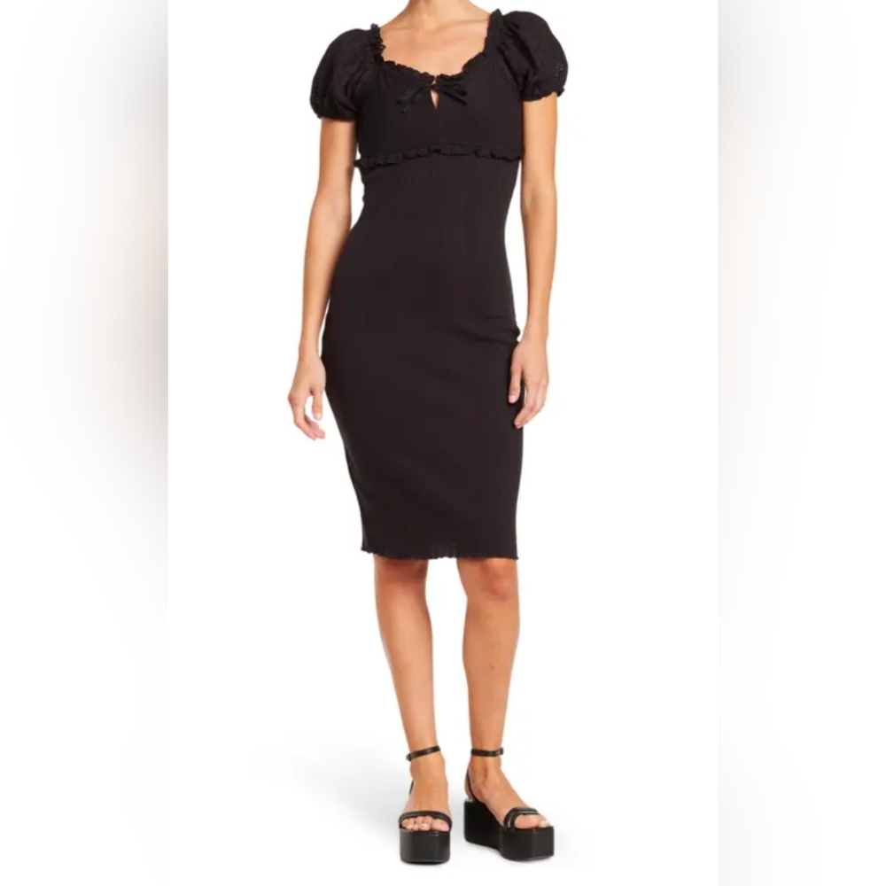 Betsy Johnson Rib Knit Midi Dress